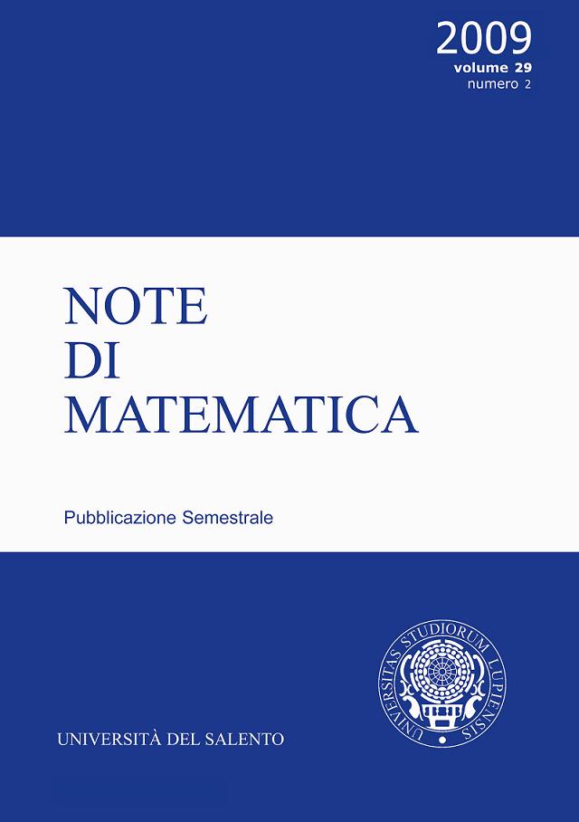 Note di Matematica - Cover