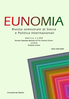 Eunomia. Rivista semestrale di Storia e Politica Internazionali - Cover