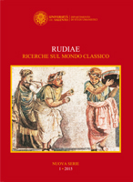 Rudiae. Ricerche sul mondo classico - Cover