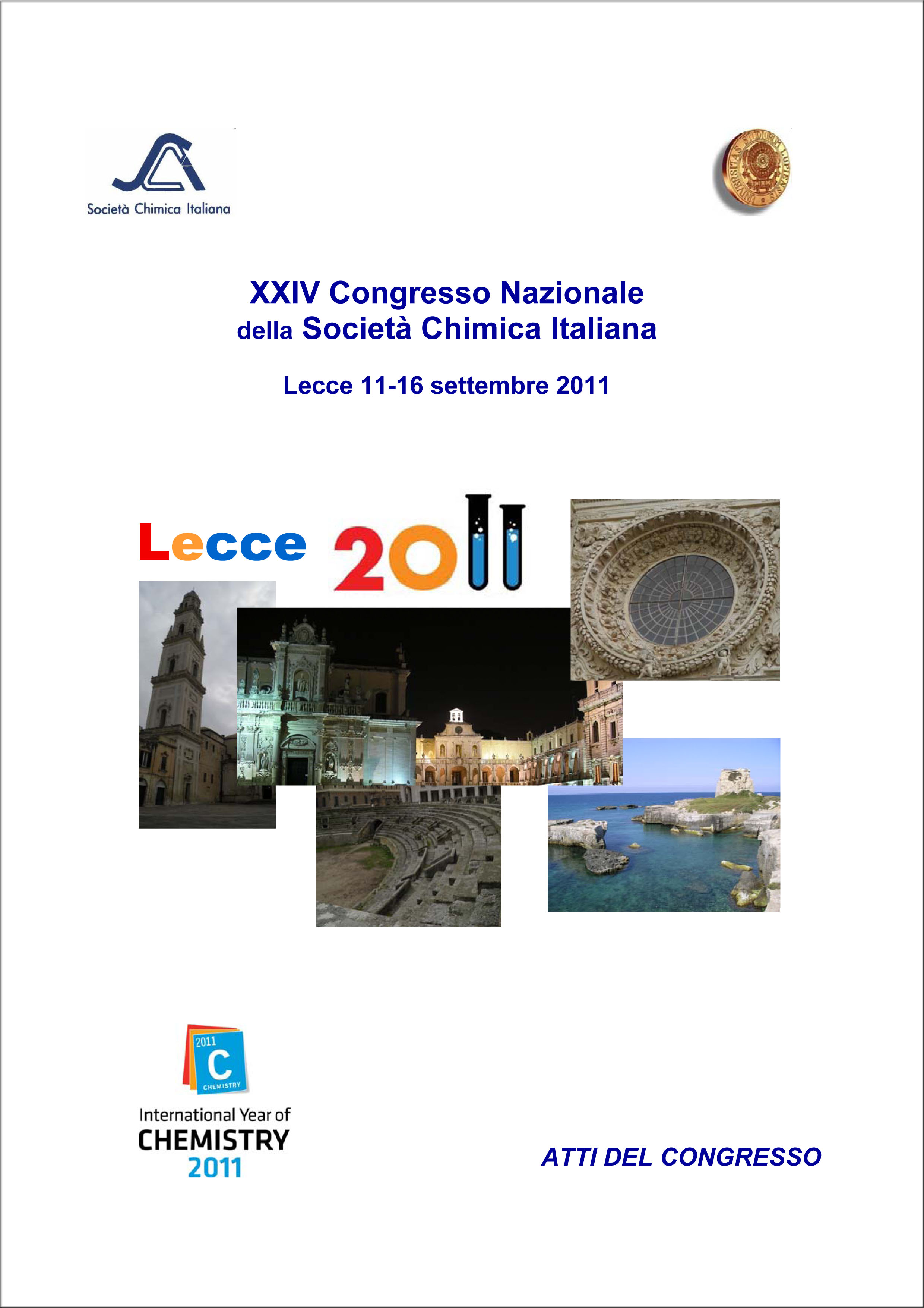XXIV Congresso Nazionale della Società Chimica Italiana - Cover
